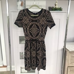 Romeo & Juliet Couture Black & Brown Sweater Dress
